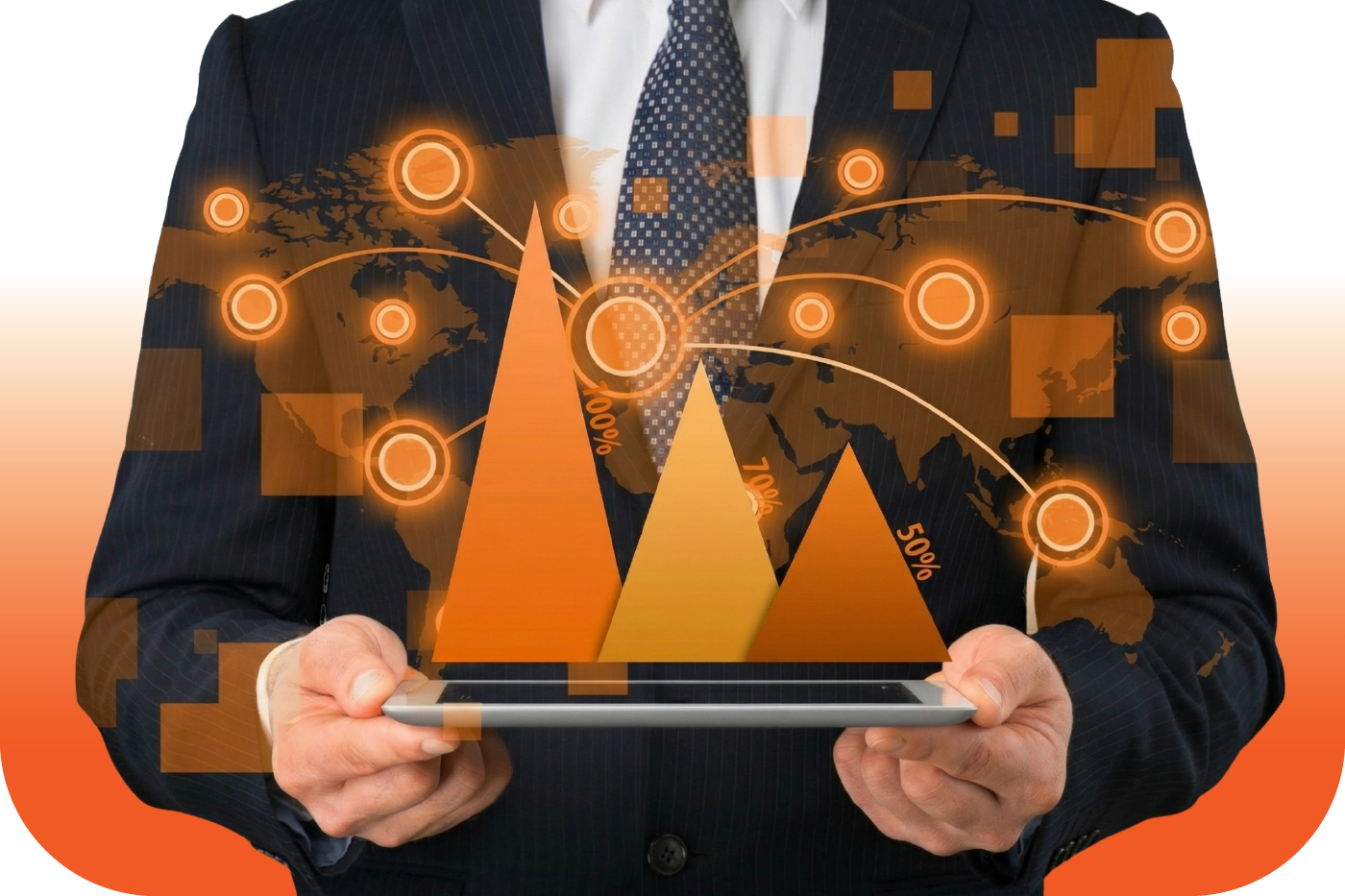 Modern social media platform icons grid representing Facebook, Instagram, LinkedIn, TikTok